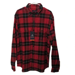 Rain Forest men's flannel plaid button down shirt